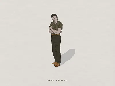 Elvis Presley custom design elvis hand drawn handmade illustration spot illustration vintage