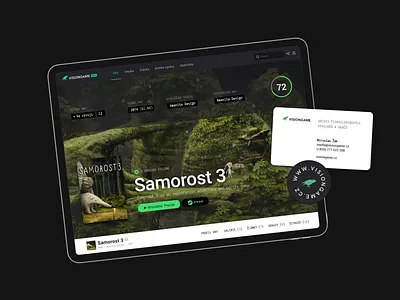 VISIONGAME archive black dark mode database design detail flat game game detail games green grid information project ui ux web web app webdesign website