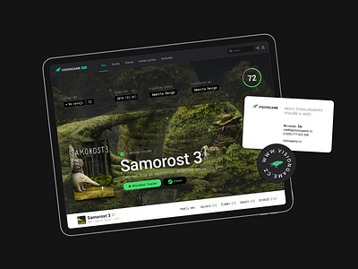 VISIONGAME archive black dark mode database design detail flat game game detail games green grid information project ui ux web web app webdesign website