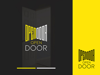 Open Door branding creative design door icon logodesign minimal typography