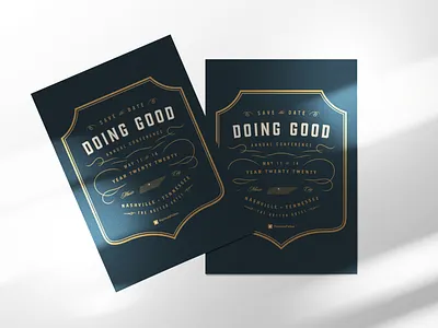 Doing Good 2019 Save the Date design invitation invitation design save the date