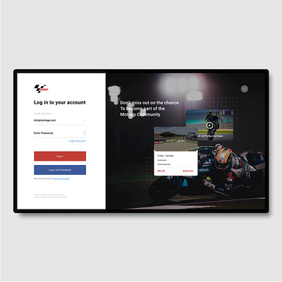 Motogp design ui ux webdeisgn