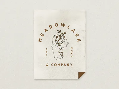 Meadowlark & Co. brand identity branding custom design hand drawn handmade illustration logo typography