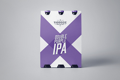 Double Purple IPA beer branding design