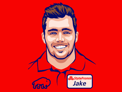 Jake Fromm State Farm Buffalo Bills bills buffalo buffalo bills football illustration national football league nfl pro sports qb qb1 quarterback sports vector