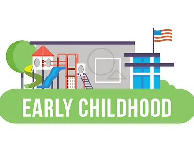 School Data building center daycare flag illustration infographic nature playground school slide tree vector