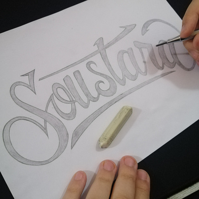 Soustara - Sketch hand drawn hand lettering handlettering handmade handmade font handmade type handmadefont letter lettering lettering art lettering artist lettering logo lettermark letterpress letters words