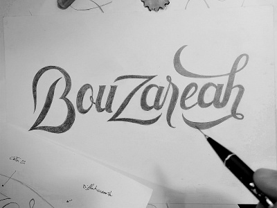 Bouzareah - Sketch drawing drawingart drawings hand drawn hand lettering handletter handlettered handlettering handmade handmadefont handmadetype letter lettering pencil pencil art pencil drawing pencil sketch pencil sketches pencildrawing pencils