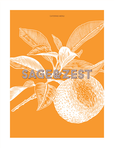 Sage & Zest Illustration branding design illustration marketing campaign orange texture