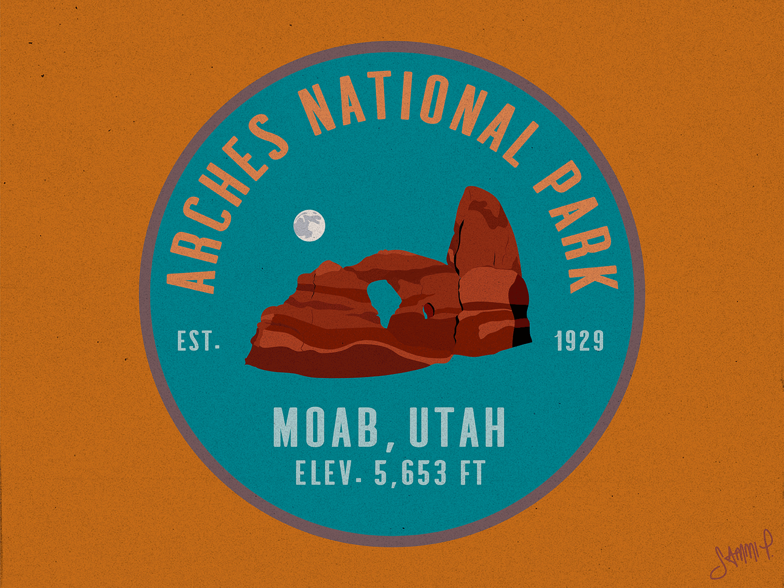 Arches National Park 2d 2d animation 2d illustration arches national park flat illustration flat sketch gif gif animation illustration national park week type typography vector vector art vector illustration vintage vintage design