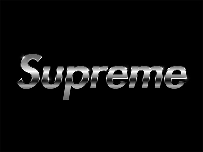 Supreme 80s black brand gradient gradients gray grey hype hypebeast logo metal metallic photoshop supreme type typedesign typeface typography typography art