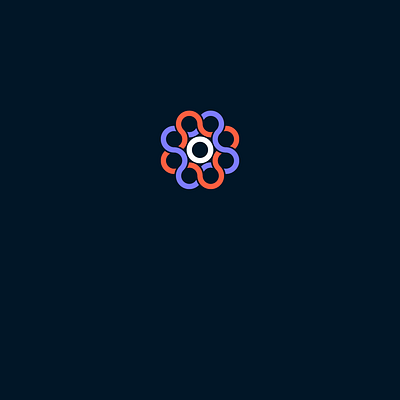 Jahubii blue branding design flat logo orange techno technology vector