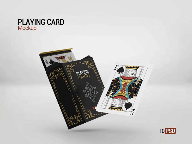 Playing Card Mockup advertising box card card mockup carton casino deck display gamble game mockup pile play play cards mockup playing cards poker poker card poker card mockup presentation professional