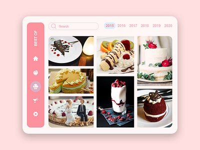 DailyUI 063- Best Of 2015 best of 2015 cake dailyui dessert food app interfacedesign rankings uxui