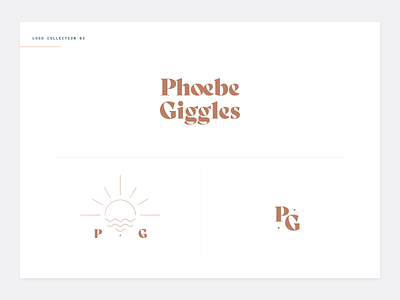 Logo option 03 - Phoebe Giggles blog branding clean feminine illustration lifestyle logo minimal type typography