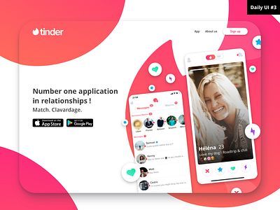 Landing #DailyUI dailyui dailyui 003 dailyuichallenge landing landing page purple purple gradient relationship tinder
