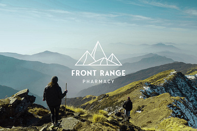 Front Range | Logo Outline brand design brand identity branding branding design colorado denver geometric design geometric logo logo mountain logo pharmacy