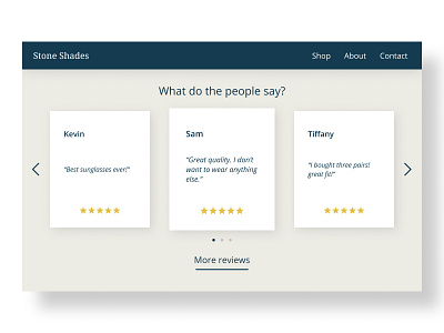 Testimonials dailyui