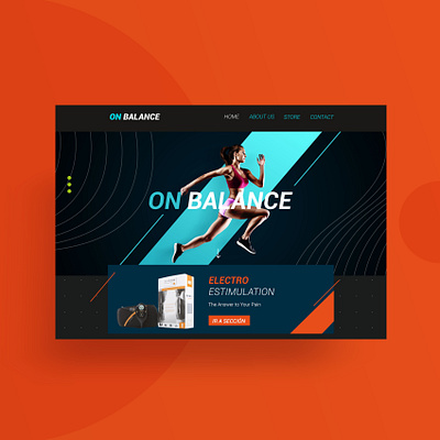 OnBalance - Ui design black colorful sports ui uidesign website