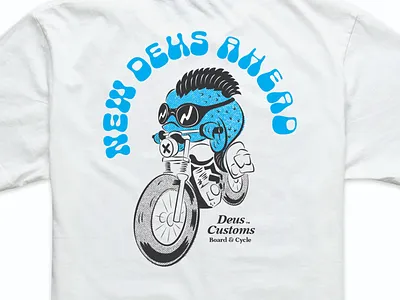 Moto Fish halftone illustration t shirt graphic tshirt