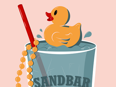 Quarantine College Nostalgia adobe adobe illustrator bar beads design drink graphicdesign illustration liquor quarantine rubber duck splashing vector