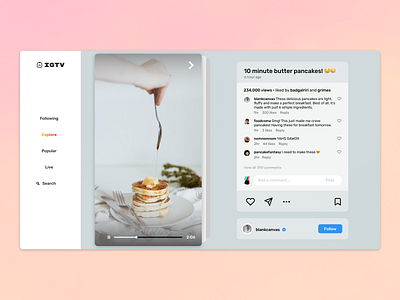 IGTV for Web Concept pt 2 app dailyui design designer igtv instagram redesign concept ui uidesign uiux uxdesign web webapp