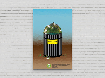 Poster on Ecotourism adobe adobe illustrator awareness cleanliness creative design ecotourism graphicdesign nature illustration poster poster art poster design print design respect nature save nature trash trash can