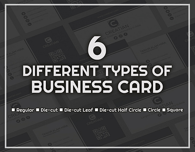 6 Different types of business cards branding business card business card design business card mockup business card template business cards circle business card clean design identity card identity design square business card tanvir alam hira