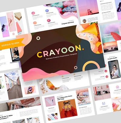 Crayoon – Creative Business Presentation Template agency agency branding agency landing page business company company profile google slides keynote powerpoint webdesign