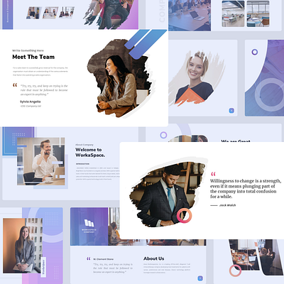 WorkaSpace – Business & Pitch Deck Presentation Template agency company profile corporate corporate design design google slides keynote layoutdesign powerpoint presentation presentation design presentation template uidesign uiux webdesign webdesigner website