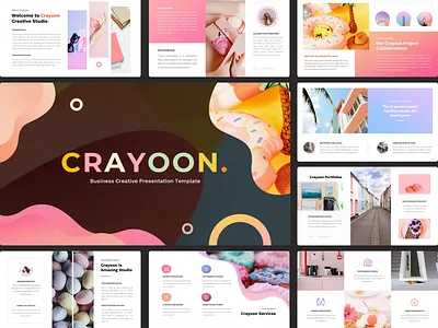 Crayoon – Creative Business Presentation Template agency agency branding agency landing page business company company profile corporate keynote powerpoint uiux