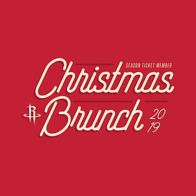 Houston Rockets Christmas Brunch branding brunch christmas design houston rockets logo vector