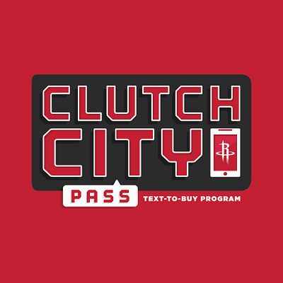 Houston Rockets Clutch City Pass branding clutch city pass design houston rockets icon illustration logo vector