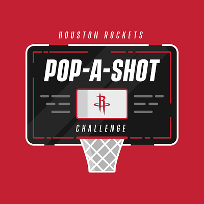 Houston Rockets Pop A Shot Challenge basketball branding challenge design houston rockets icon illustration logo pop a shot vector