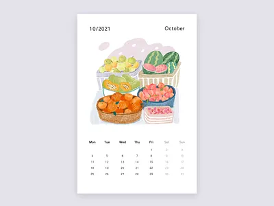 2021/10 calendar branding design illustration logo