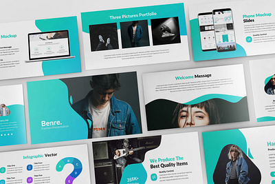 Benre - Fashion Powerpoint Template business presentation finance investor keynote template minimal pitchdeck powerpoint template presentation proposal simple