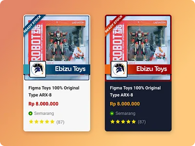 Card Item UI branding card dark mode figma ui