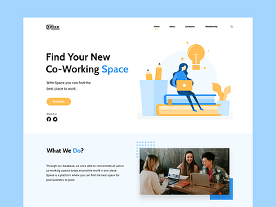 Co-Working Space design digital art digital design figma landingpage ui ui design user interface ux design web design