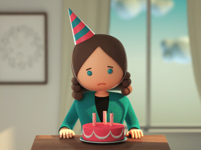 Happy Quarantine Birthday to me! 3d animation birthday c4d character characteranimation cinema4d design everyday motion design quarantine redshift3d render social distance