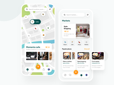 Map Market app android app branding cafe concept design gradient home ios map marketing minimal mobile shop sketch social ui ux