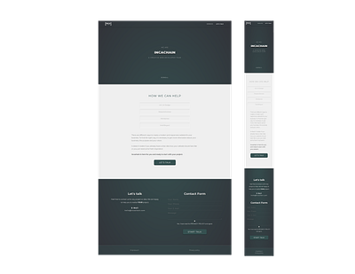 INCACHAIN Company website | Full screen & Mobile view neumorphism responsive web design webdesign