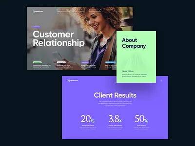 Quantum about company consulting grid layout news slider typography web