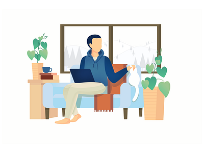 Cozy. ❄️ character design coreldraw cozy illustration vector vector illustration website website illustration winter