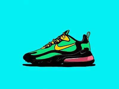 Nike Air Max React 270 branding drawing fashion illustraion nike nike shoes react runners sneakers sport stampio