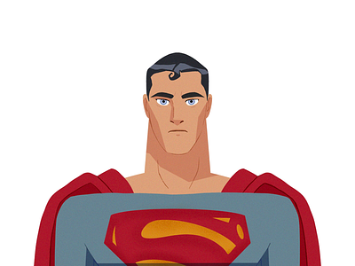 Superman character design dc comics design kryptonian lafespaceart procreate superman vis dev