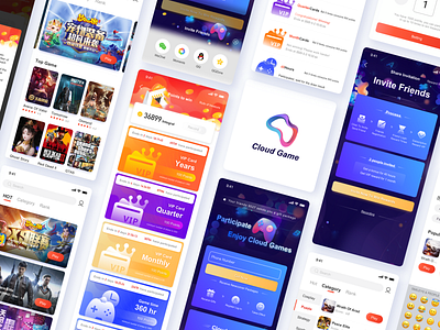 Cloud Game app app design art card cloudgame continue to work hard design game interface ue ui ux