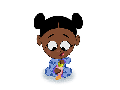 Slime Time art black girl magic character design cute daughter illustration kawaii lafespaceart little girl melanin pajamas picture book procreate slime