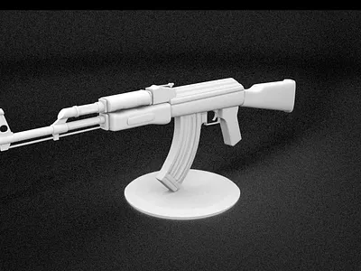 Ak 47 3d 3d model 3dmodel 3dmodeling ak47 design gun gun model maya model