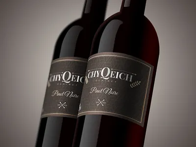 Elegant Wine Labels branding dark design elegant gold label luxury mockup packaging photoshop print print design printing psd wine wine label winery