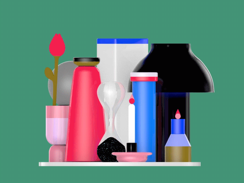 Spinning Hay products. 3d animation candleholder danish design design hay hourglass lamp product